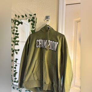 Champion Olive Green Pullover Hoodie